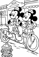 A coloring page of mickey mouse